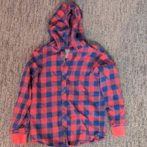 Hanna Andersson Red and Blue Plaid Button Down Shirt